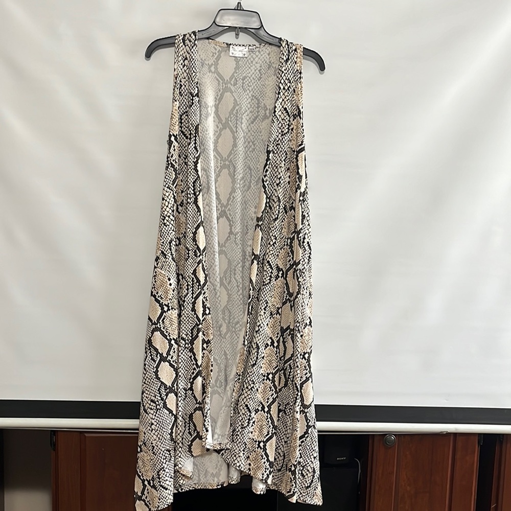 Lightheart animal print long cardigan